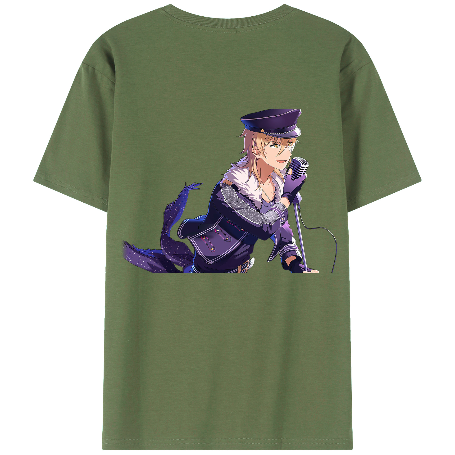 （画像用） あんさんぶるスターズ! Ensemble Stars 綿100％ メンズ半袖Tシャツ（バックプリント） 通気性